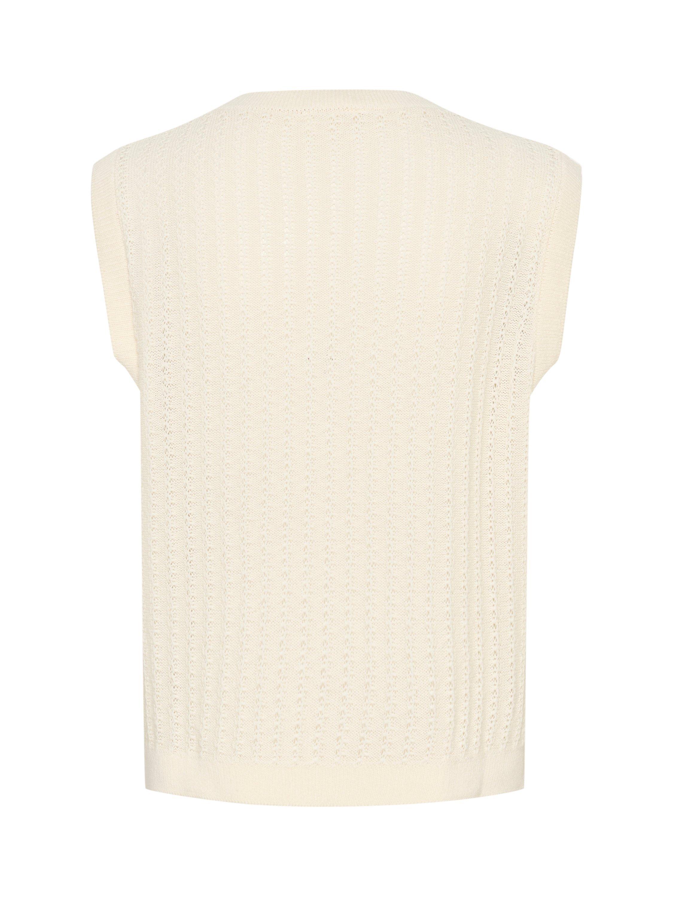 Product image 6 of 6, which shows Soaked In Luxury Susanna Textured Knit Top, Cream, M