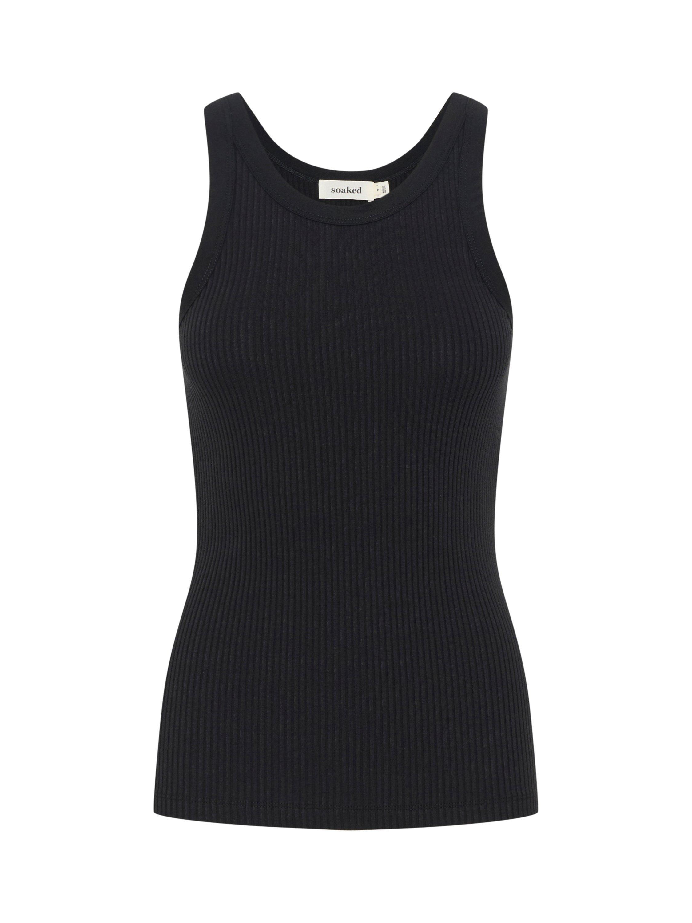 Product image 1 of 2, which shows Soaked In Luxury Simone Tank Top, Black, XS