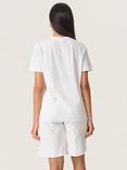 Soaked In Luxury Varga Embroidered Logo T-Shirt, White
