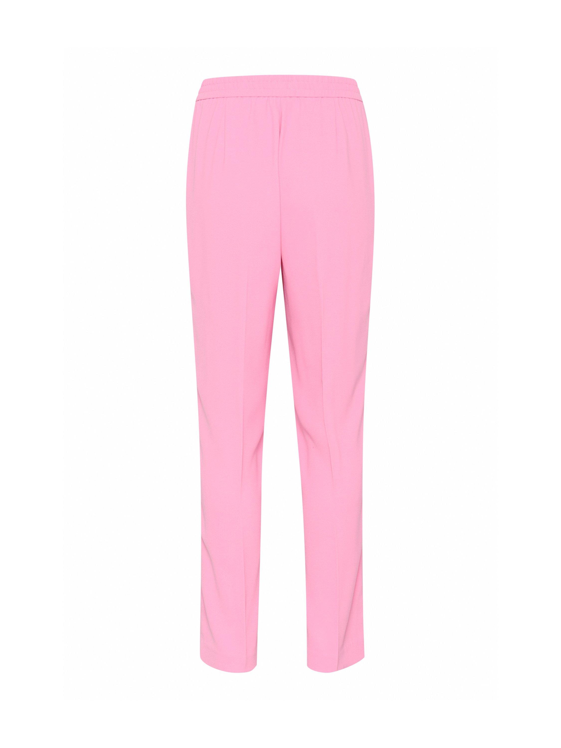 Product image 2 of 2, which shows Soaked In Luxury Shirley Slim Fit Cropped Trousers, Pink, XS