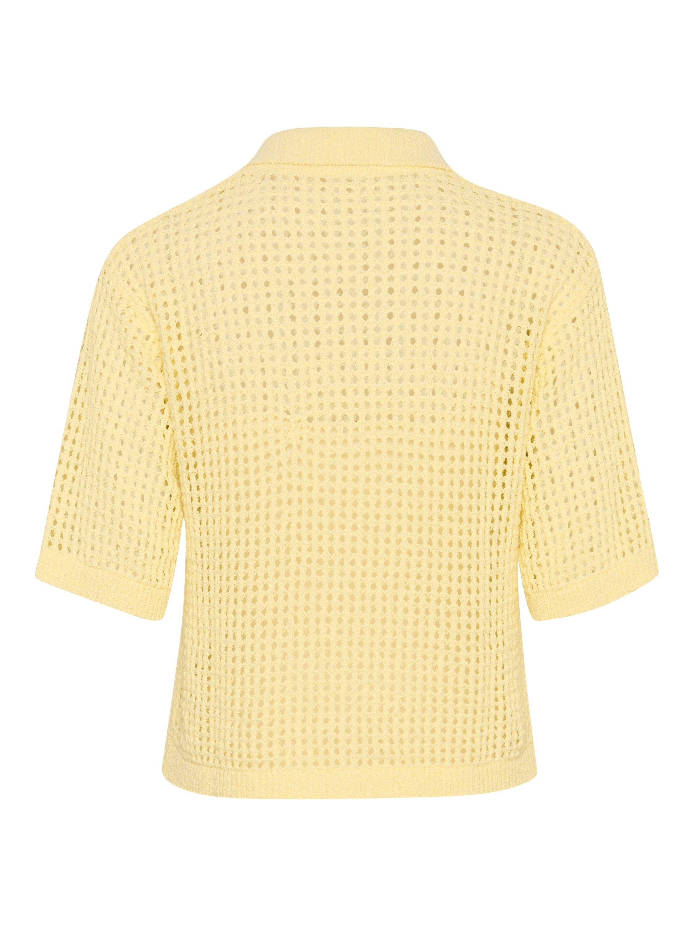 Product image 2 of 2, which shows Soaked In Luxury Kathryn Textured Knit Cardigan, Yellow, XS