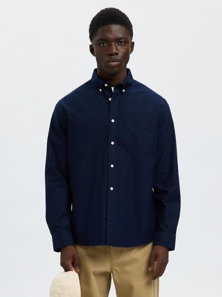 SELECTED HOMME Regrick Long Sleeve Button Shirt, Sky Captain, Sky Captain