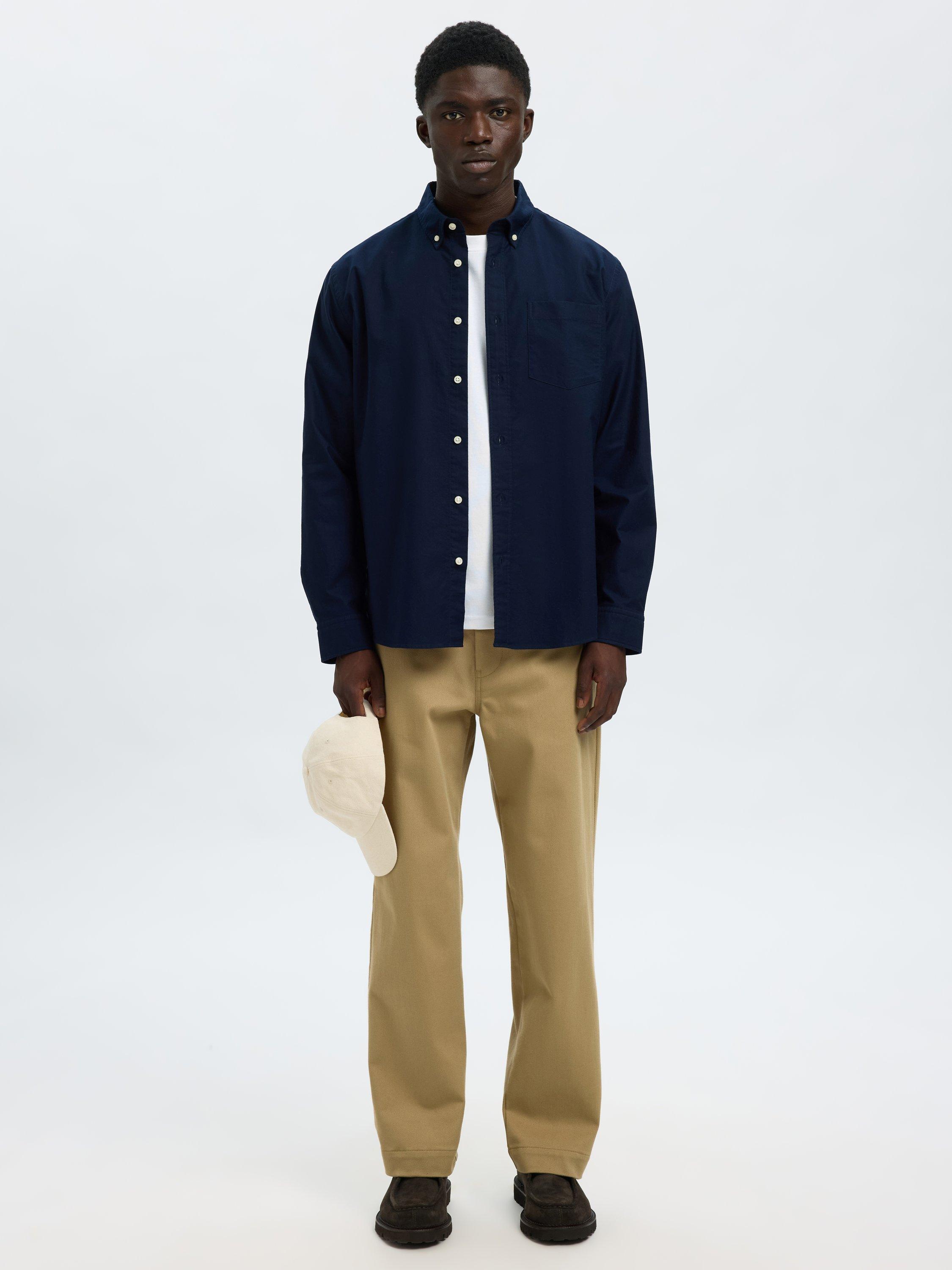 Product image 2 of 6, which shows SELECTED HOMME Regrick Long Sleeve Button Shirt, Sky Captain, S