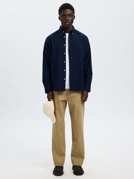 SELECTED HOMME Regrick Long Sleeve Button Shirt, Sky Captain - view 2, Sky Captain