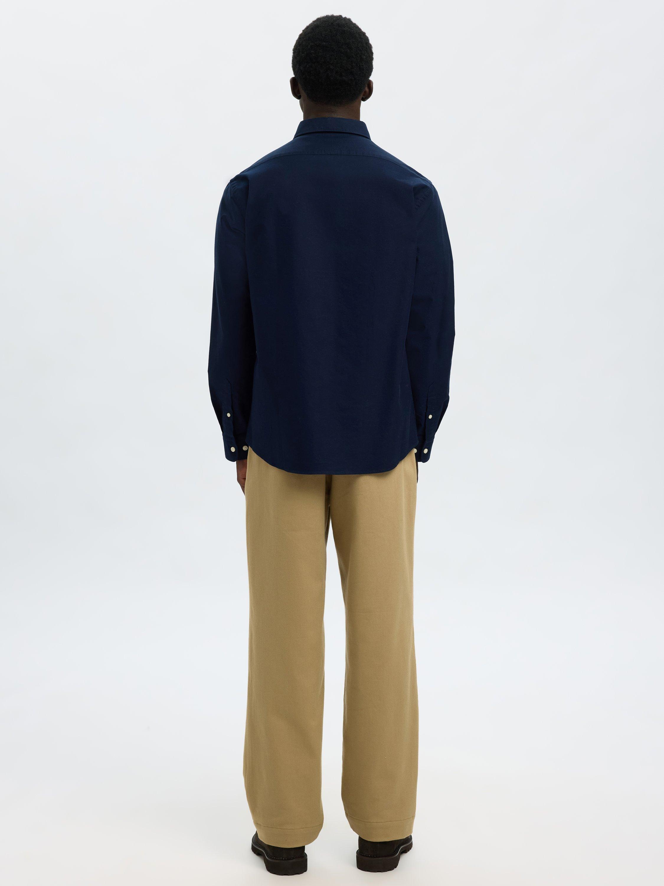 Product image 4 of 6, which shows SELECTED HOMME Regrick Long Sleeve Button Shirt, Sky Captain, S