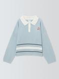 John Lewis Kids' Ribbed Cherry Polo Shirt, Multi