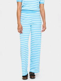 Saint Tropez Mila Stripe Trousers, Ethereal Blue Ice