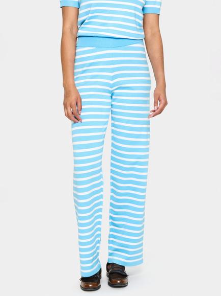 Saint Tropez Mila Stripe Trousers, Ethereal Blue Ice