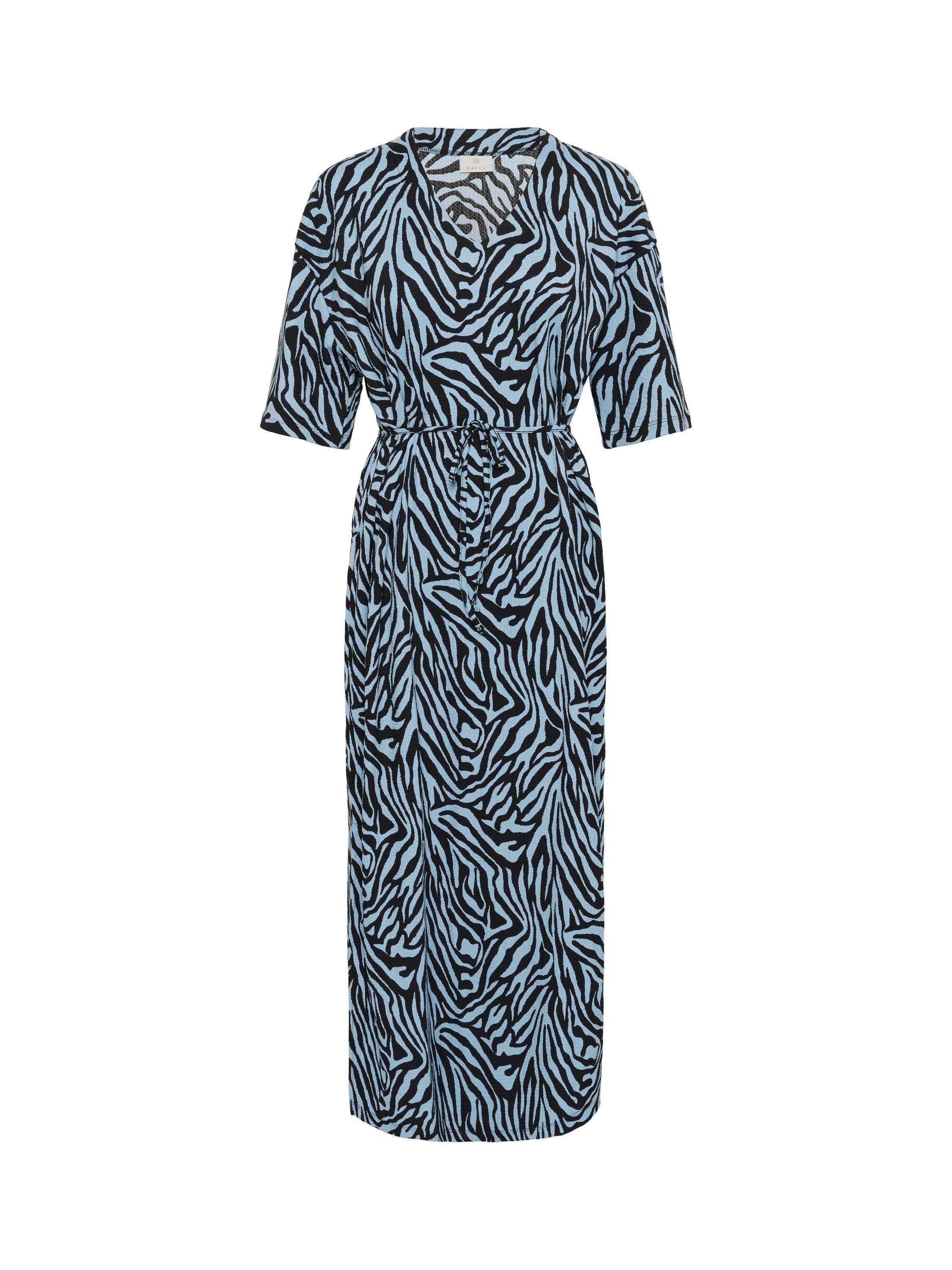 Product image 4 of 5, which shows KAFFE Ivanna Animal Print Dress, Blue/Black, XS
