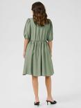 KAFFE Mariana Tie Neck Dress, Oil Green