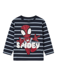 NAME IT Kids' Cotton Spiderman T-Shirt, Navy Blazer