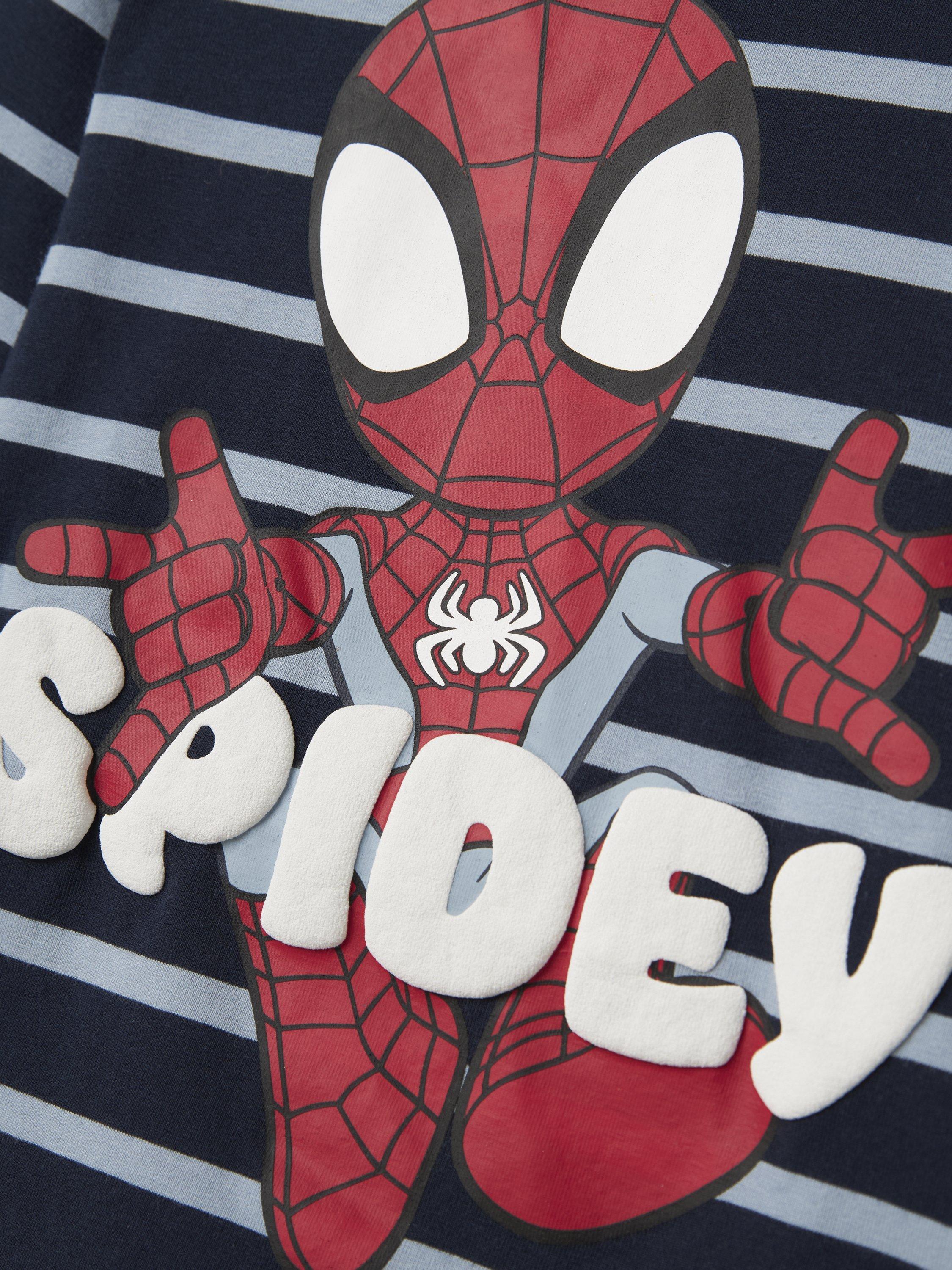 Product image 3 of 3, which shows NAME IT Kids' Cotton Spiderman T-Shirt, Navy Blazer, 18-24 months