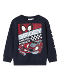 NAME IT Kids' Cotton Spiderman Jumper, Navy Blzer