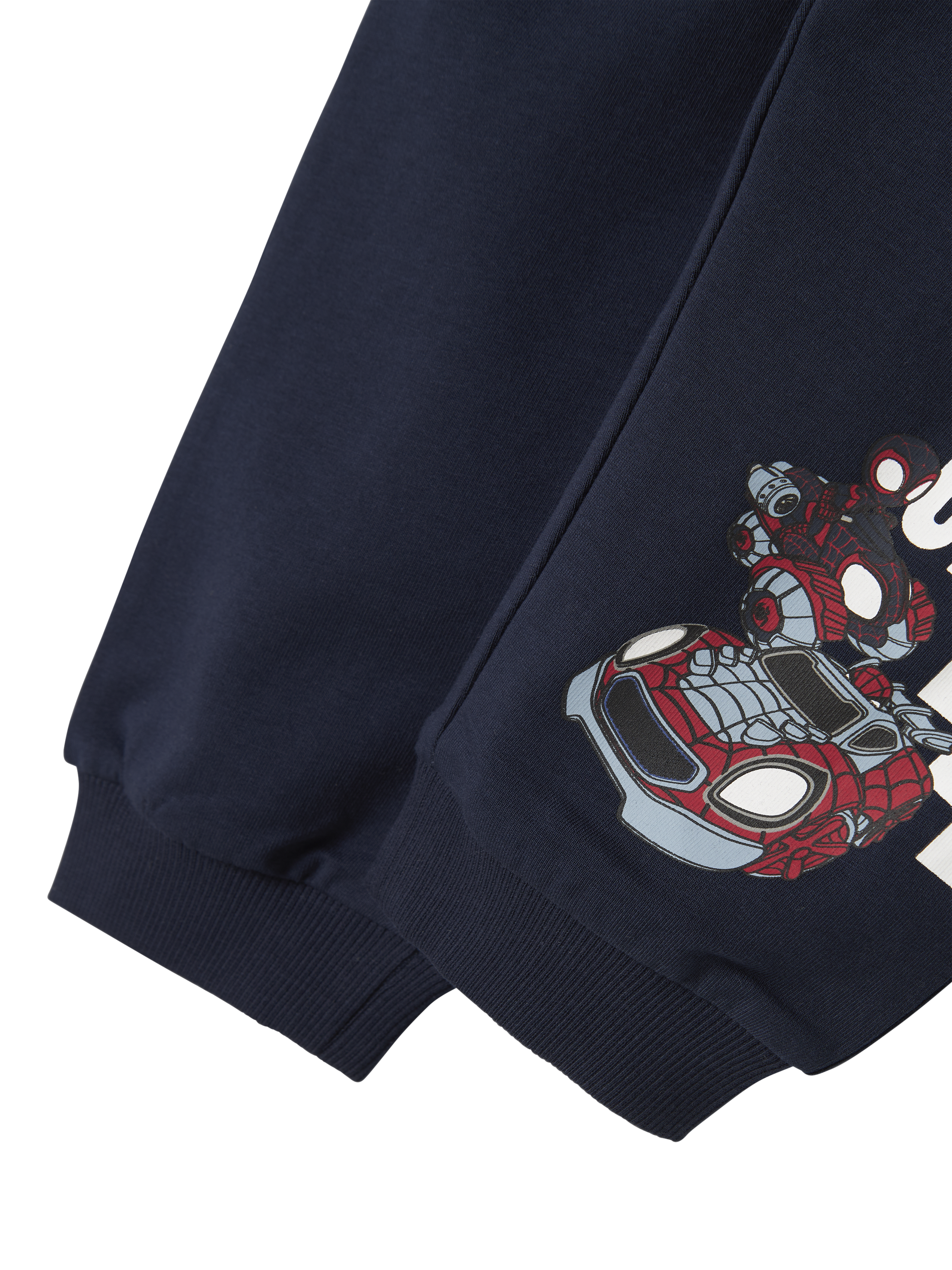 Product image 3 of 4, which shows NAME IT Kids' Cotton Spiderman Jogging Bottoms, Navy Blazer, 18-24 months