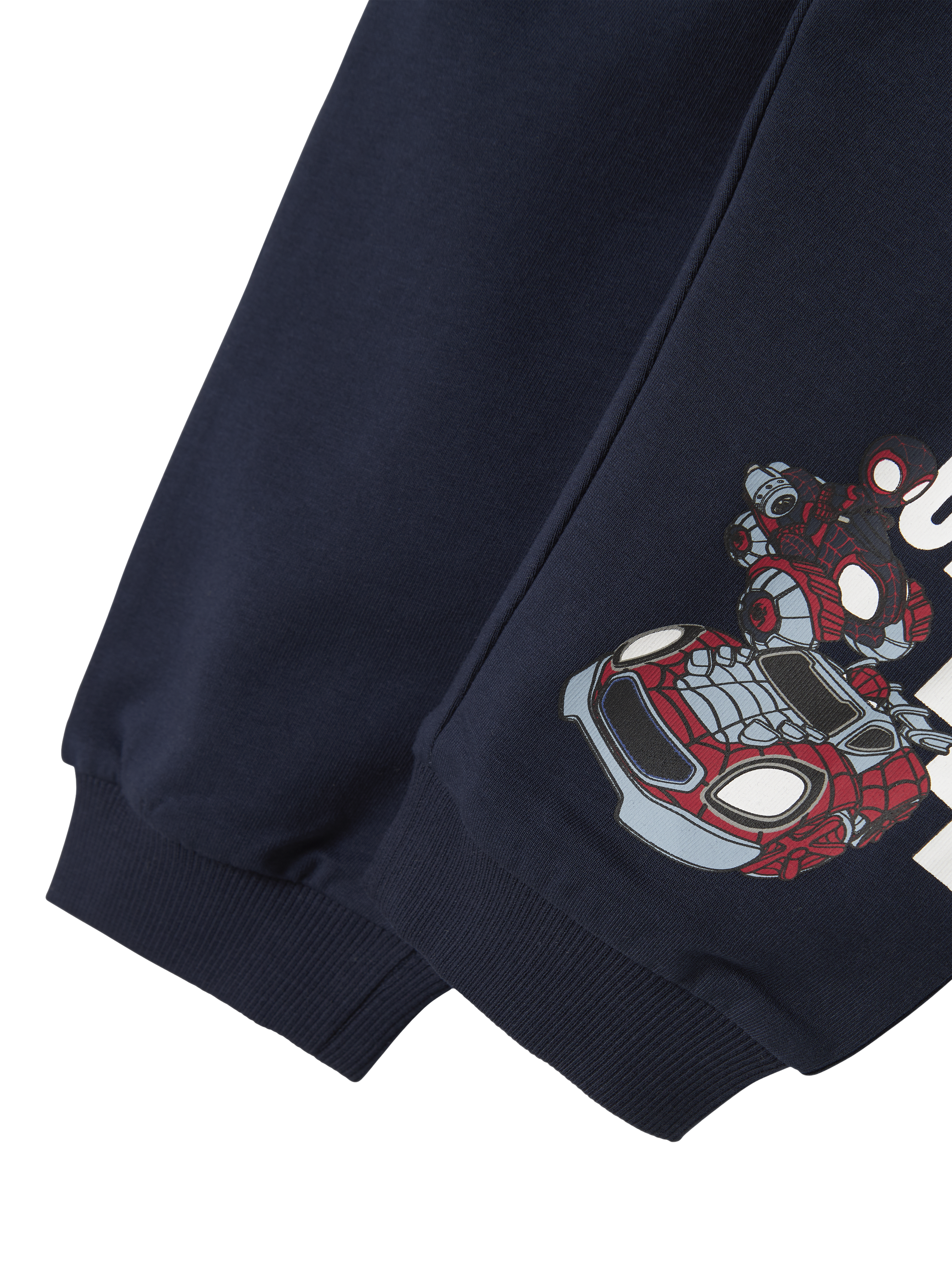 Product image 4 of 4, which shows NAME IT Kids' Cotton Spiderman Jogging Bottoms, Navy Blazer, 18-24 months