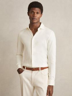 Reiss Duke Cotton Shirt, Ecru, Ecru