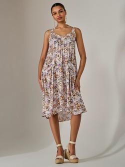 Jolie Moi A-Line Pocket Smock Dress, Multi, Multi