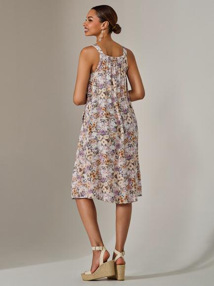 Jolie Moi A-Line Pocket Smock Dress, Multi - view 2, Multi