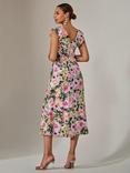 Jolie Moi V-Neck Frill Midaxi Dress, Multi