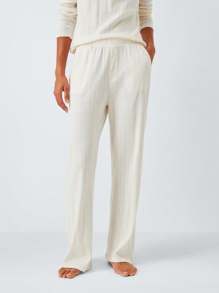 John Lewis Pointelle Knit Pyjama Bottoms, Ivory
