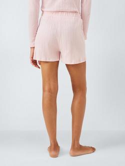 John Lewis Pointelle Knit Pyjama Shorts, Delicacy Pink - view 2, Delicacy Pink