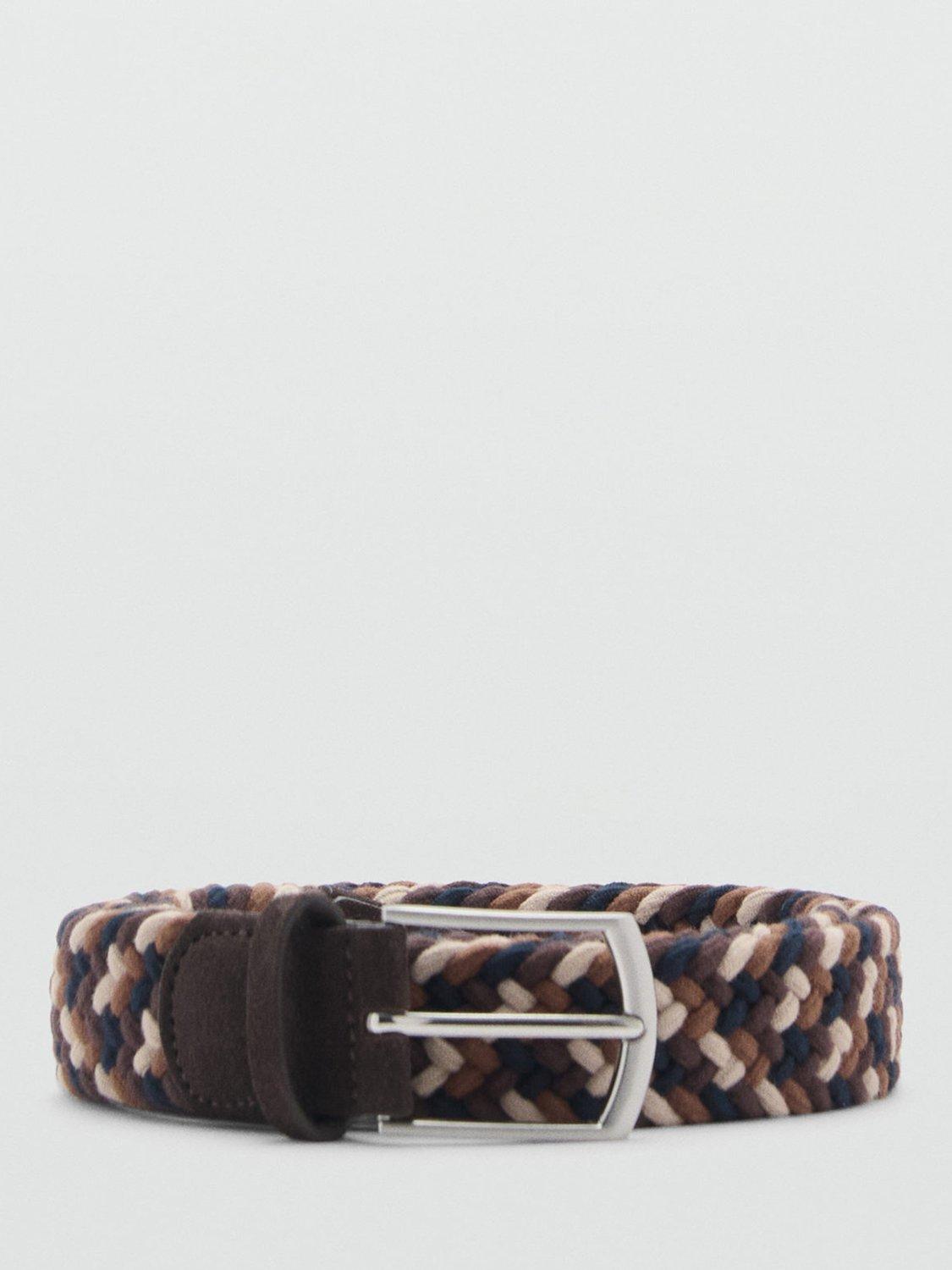 Mango Colors Woven Belt, Brown/Multi, 36