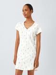 John Lewis Sprig Notch Neck Nightdress, Ivory