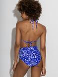 Pour Moi Laguna Beach High Waist Bikini Bottoms, Ultramarine/White