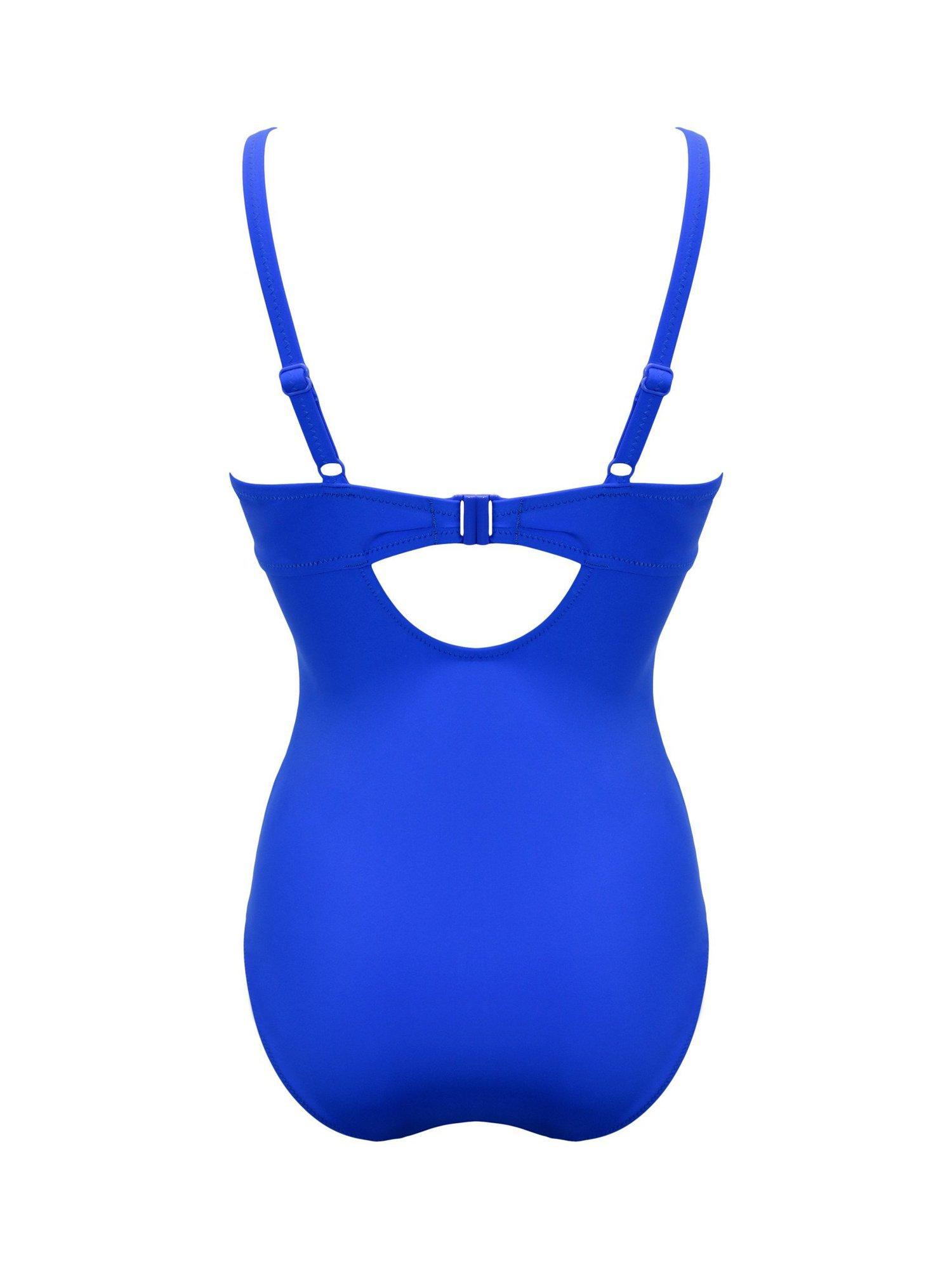 Product image 8 of 8, which shows Pour Moi Rosa Cove Non-Padded Underwired Swimsuit, Ultramarine, 32C