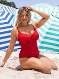 Pour Moi St Kitts Underwired Non Padded Swimsuit, Red