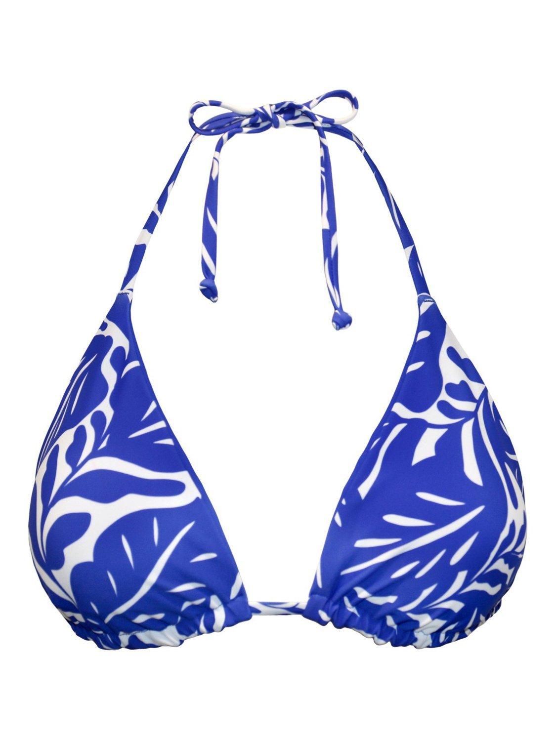 Product image 8 of 10, which shows Pour Moi Laguna Beach Halter Neck Bikini Top, Ultramarine/White, 8
