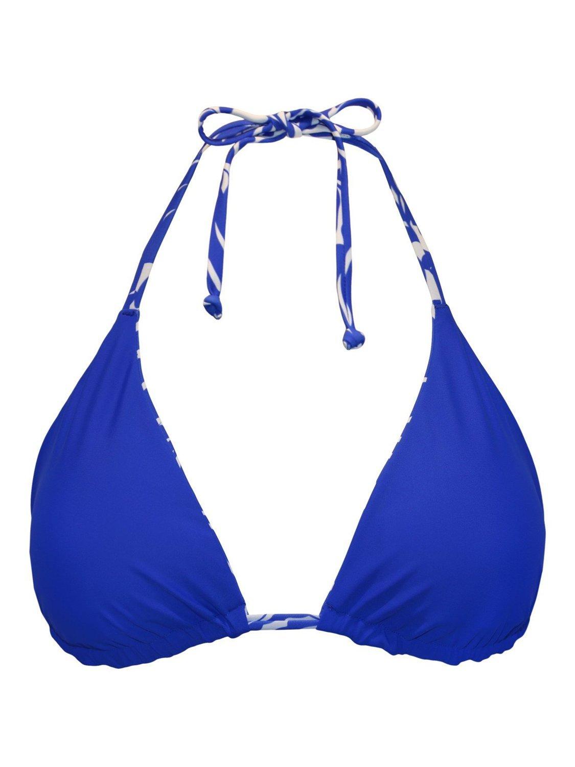 Product image 9 of 10, which shows Pour Moi Laguna Beach Halter Neck Bikini Top, Ultramarine/White, 8