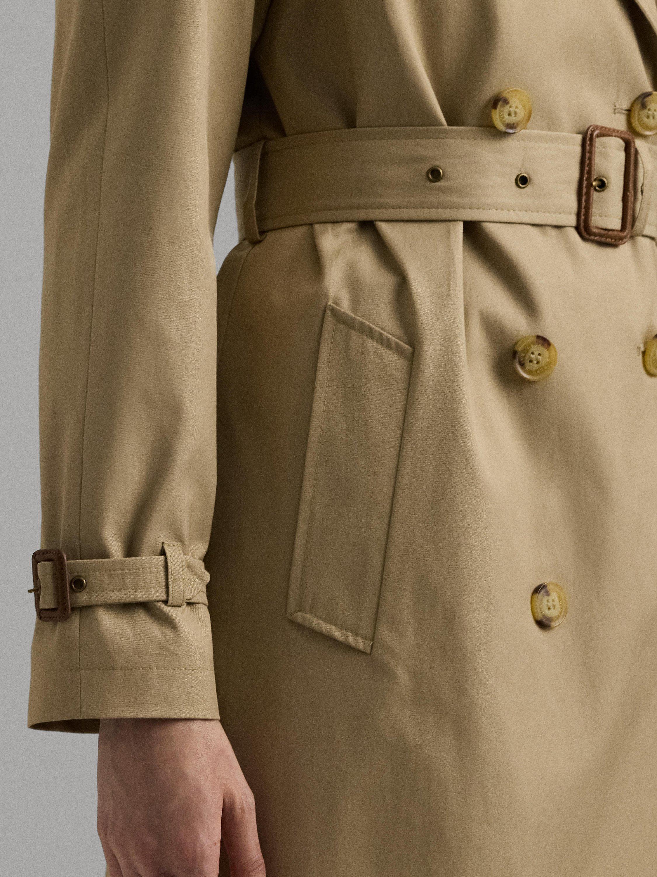Product image 5 of 6, which shows Ralph Lauren Lauren Ralph Lauren Lined Trench Coat, Birch Tan, XS