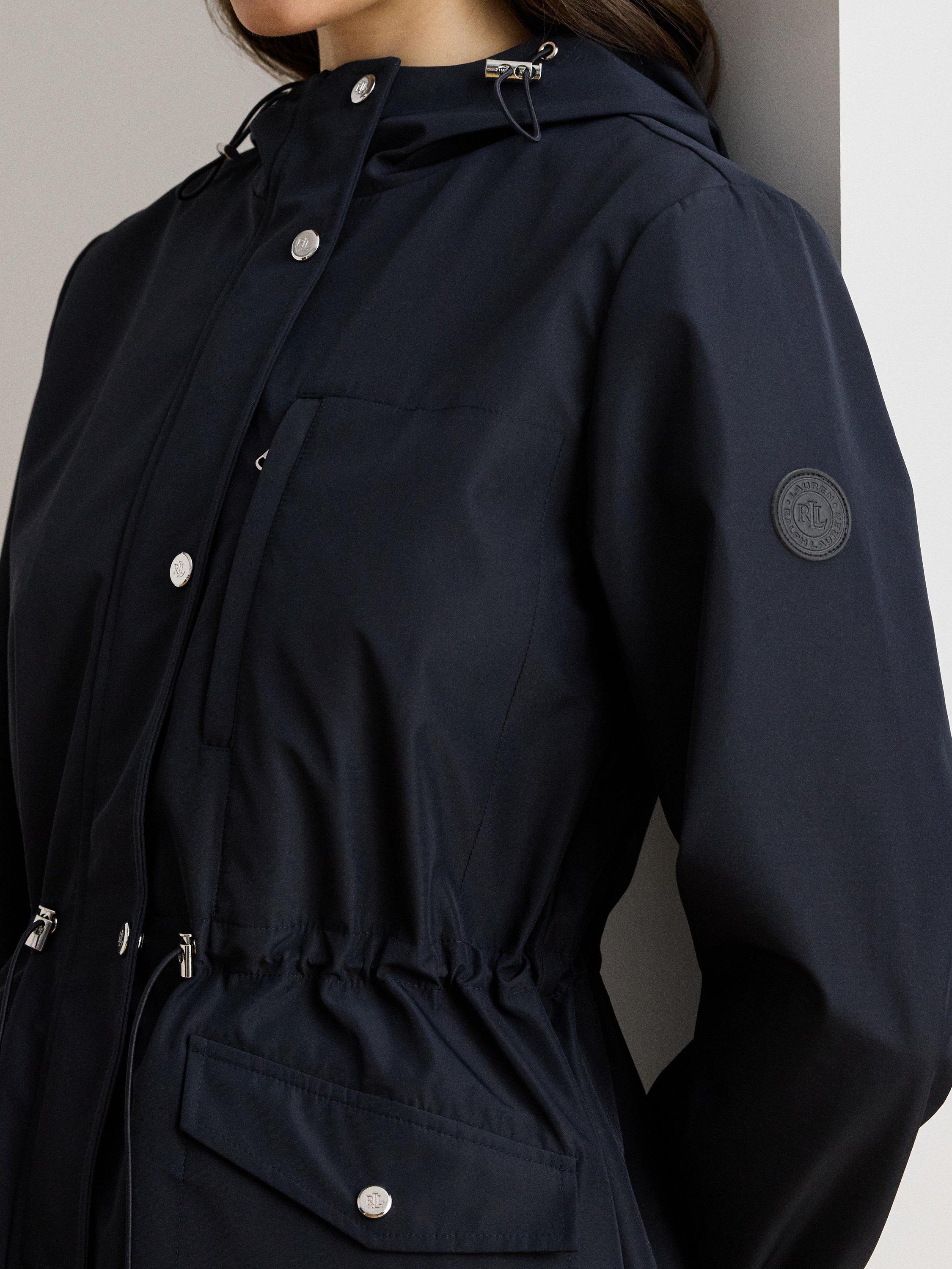 Product image 4 of 5, which shows Lauren Ralph Lauren Rain Drawstring Waist Jacket, Navy, XS