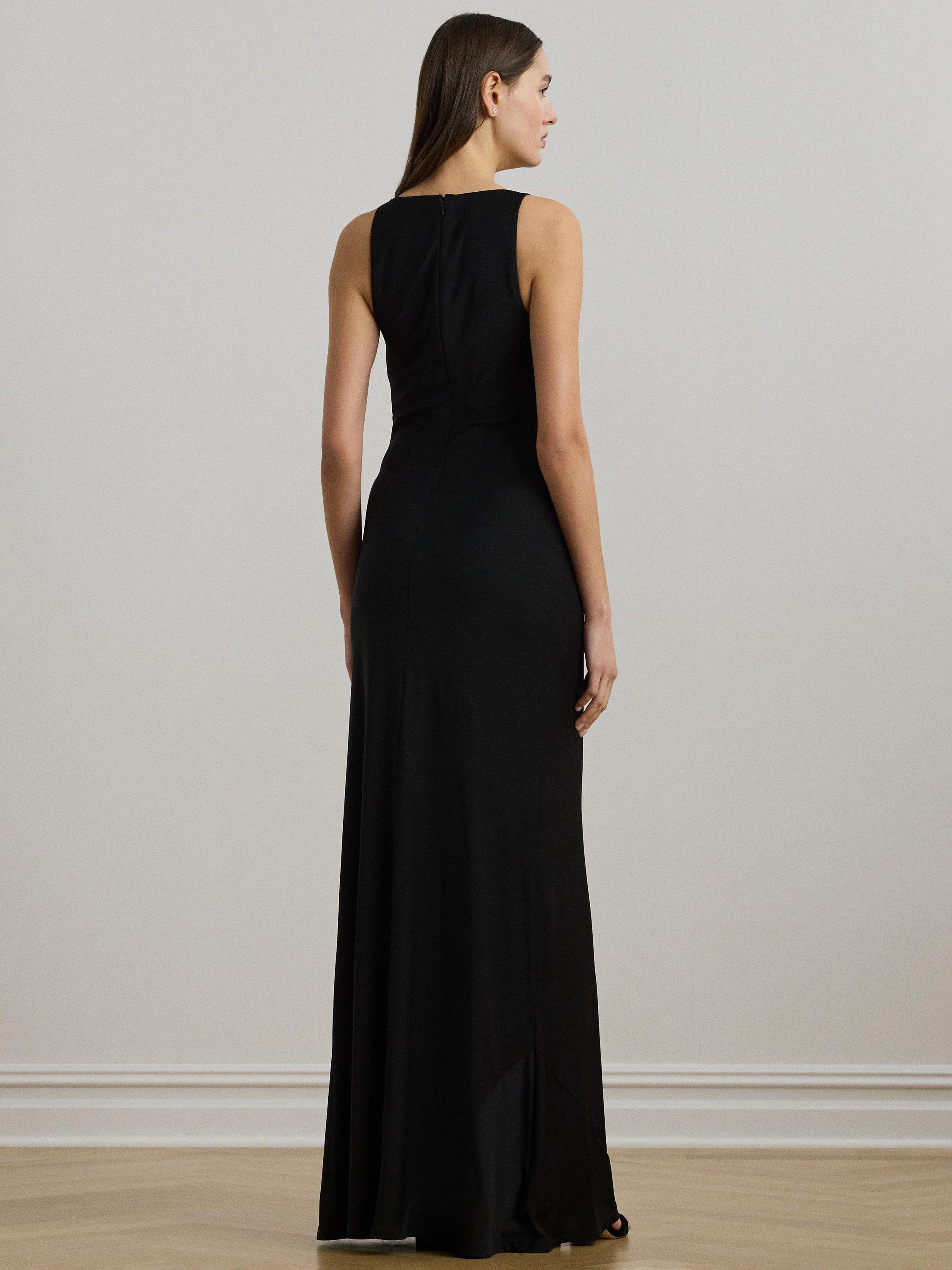 maxi dress with long train Satin maxi dress with a train 34 (FR) / Green