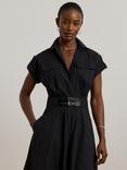 Lauren Ralph Lauren Mertice Belted Shirt Dress, Black