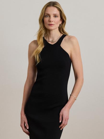 Lauren Ralph Lauren Paitman Halterneck Dress, Black - view 2, Black
