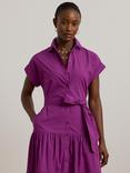 Lauren Ralph Lauren Ralila Tiered Shirt Dress, Purple Dawn