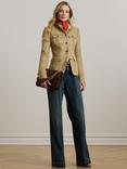 Lauren Ralph Lauren Jathnay Herringbone Linen Blazer, Brown