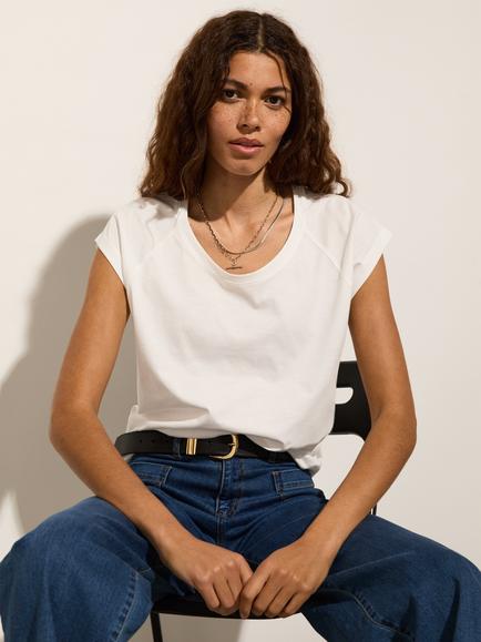 Baukjen Catherine Pure Organic Cotton T-Shirt, Pure White