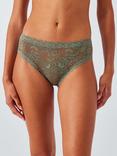 John Lewis Helenca Bikini Knickers, Pack of 3, Greens