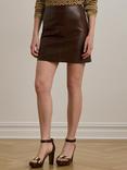 Lauren Ralph Lauren Liddle Pencil Mini Skirt, Dark Brown