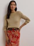 Lauren Ralph Lauren Jinhala Rack Stitch Jumper, Birch Tan