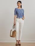 Lauren Ralph Lauren Judy Floral T-Shirt, Blue Multi