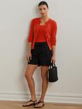 Lauren Ralph Lauren Riduan Cable Knit Vest Top, Bright Vermilion