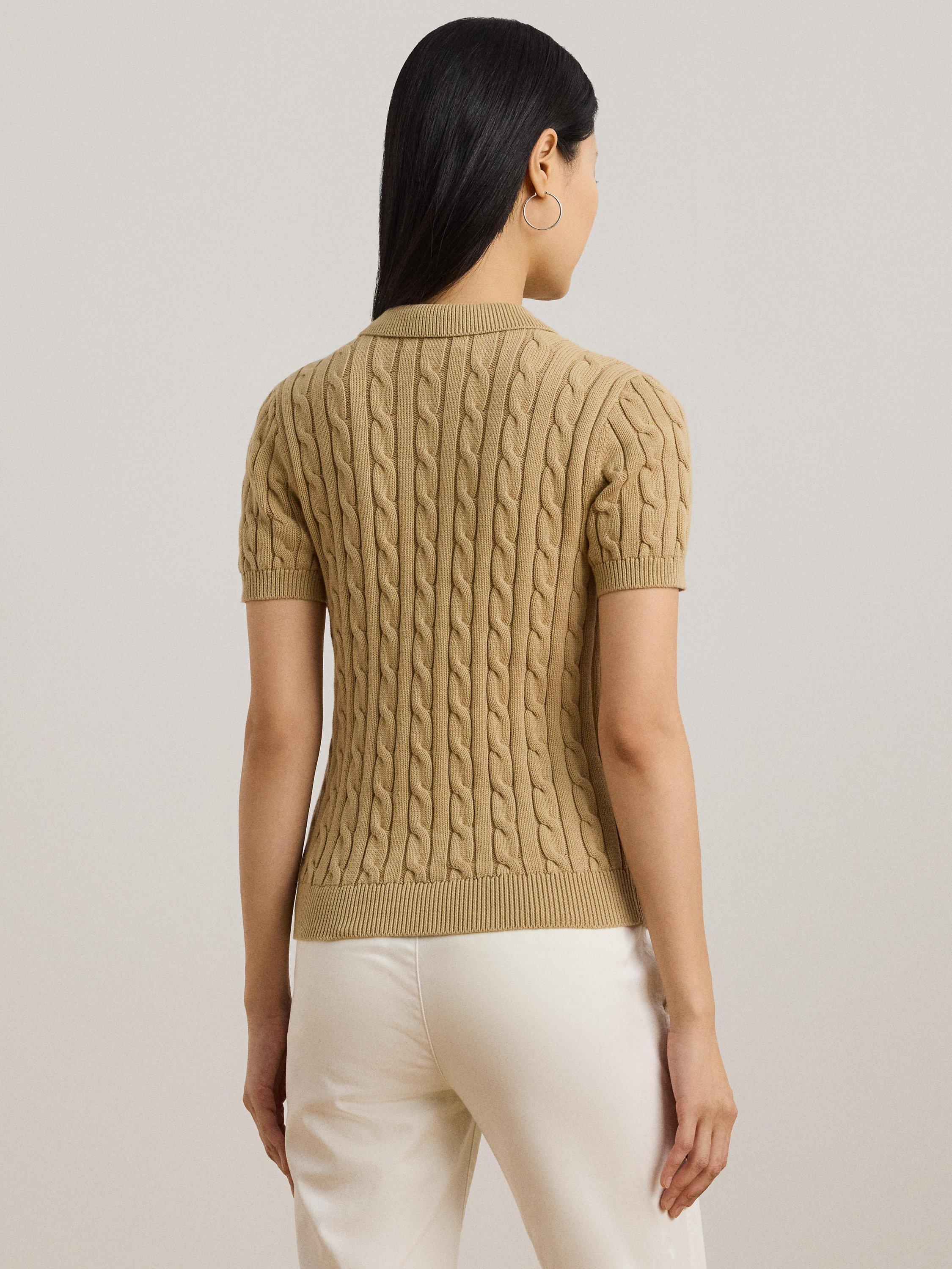 Product image 4 of 4, which shows Ralph Lauren Lauren Ralph Lauren Natrissa Jumper, Birch Tan, XS