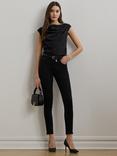 Lauren Ralph Lauren Kinthea Satin Top, Black
