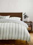 John Lewis Lanark Cotton/Linen Blend Bedding, Green Avocado