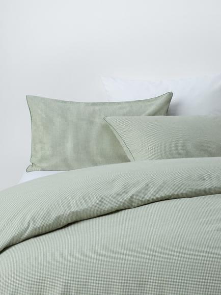 John Lewis Brushed Cotton Mini Gingham Bedding, Green