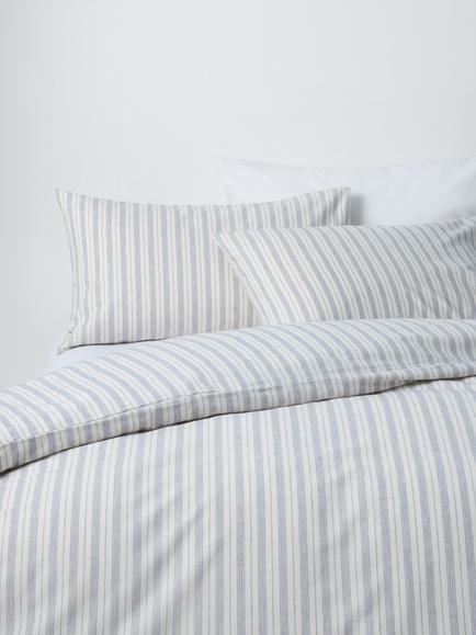 John lewis Ottawa Pure Brushed Cotton Stripe Bedding, Blue